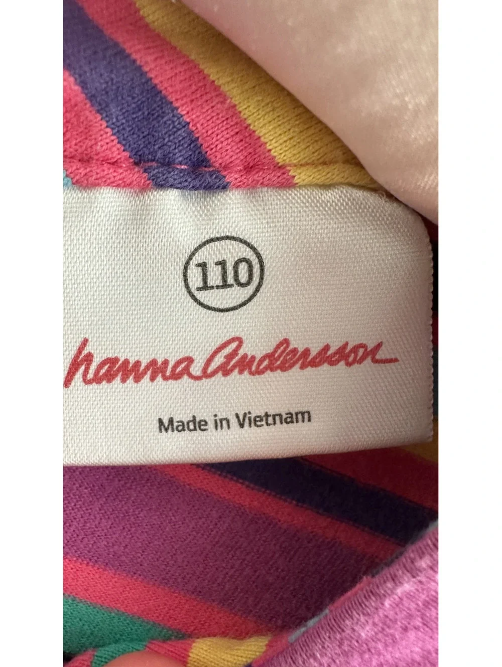 Hanna Andersson Girls' Long Sleeve Striped Dress Size 110